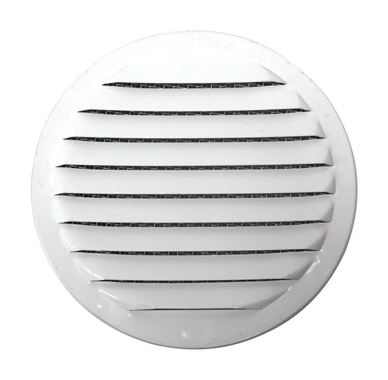 Maurice Franklin Louver RLW-100 4 4 in. W X 4 in. L Gloss White Aluminum Mini Louver