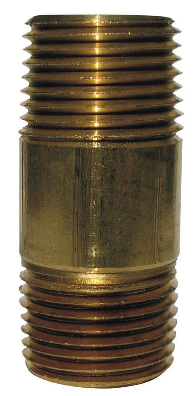 Anderson Metals 38300-0620 3/8 in. MPT in. X 3/8 in. D MPT Red Brass Nipple 2 in. L