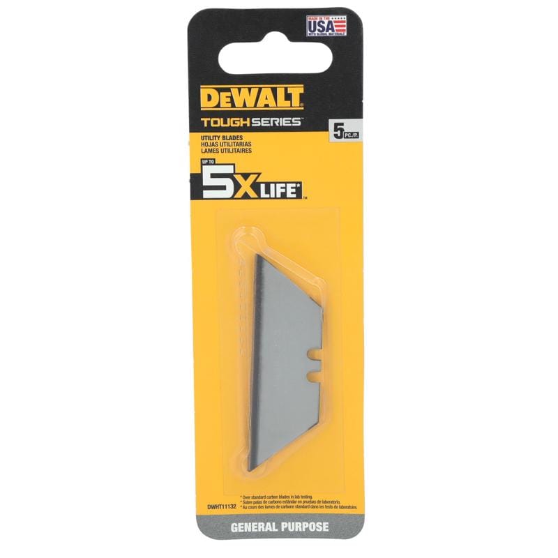 Dewalt DWHT11132 Toughseries High Carbon Steel Heavy Duty Induction Treated Utility Blade 5 pk