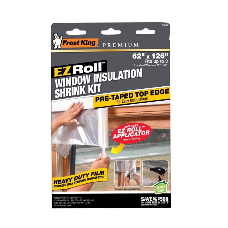 Frost King EZ8336 EZRoll Indoor Window Film Insulator Kit 126 in. L X 62 in. W 1 pk