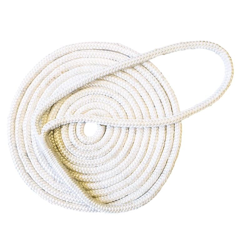 Tommy Docks TD-20301 3/8 in. D X 15 ft. L White Diamond Braided Nylon Dock Line