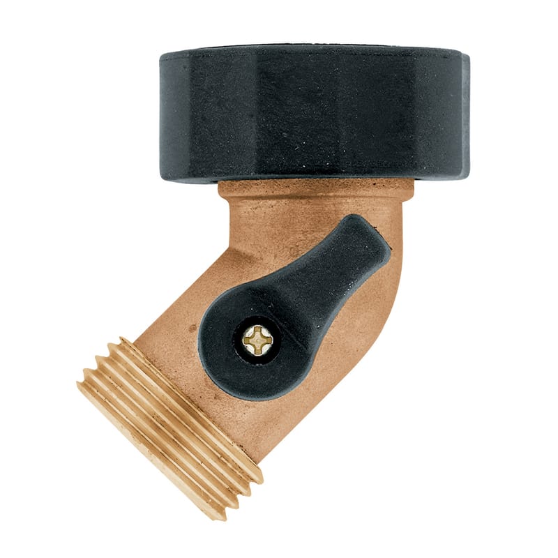 Orbit 58553N 3/4 in. Brass Threaded Gooseneck Coupling w/Shut-Off