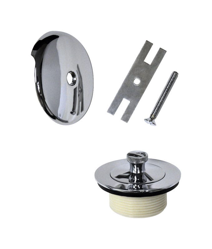Danco 9D00088966 2-3/4 in. Chrome Gray Metal Lift and Turn Tub Drain Trim Kit