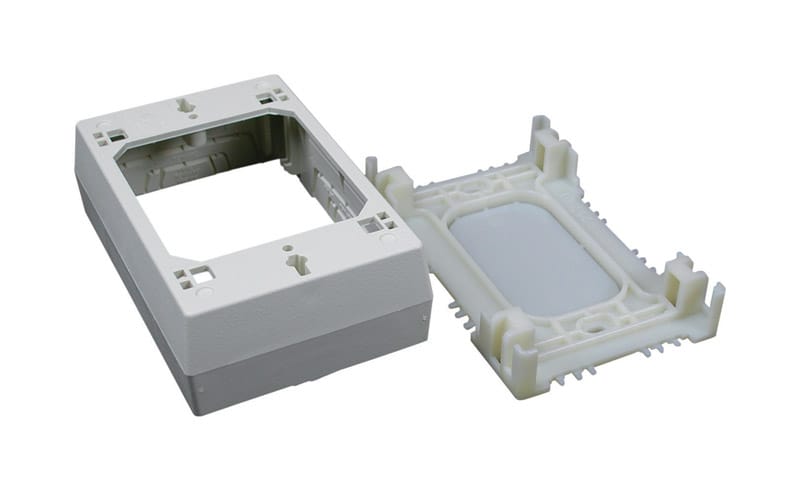Legrand NM3 Rectangle Plastic 1 gang Outlet Box Ivory