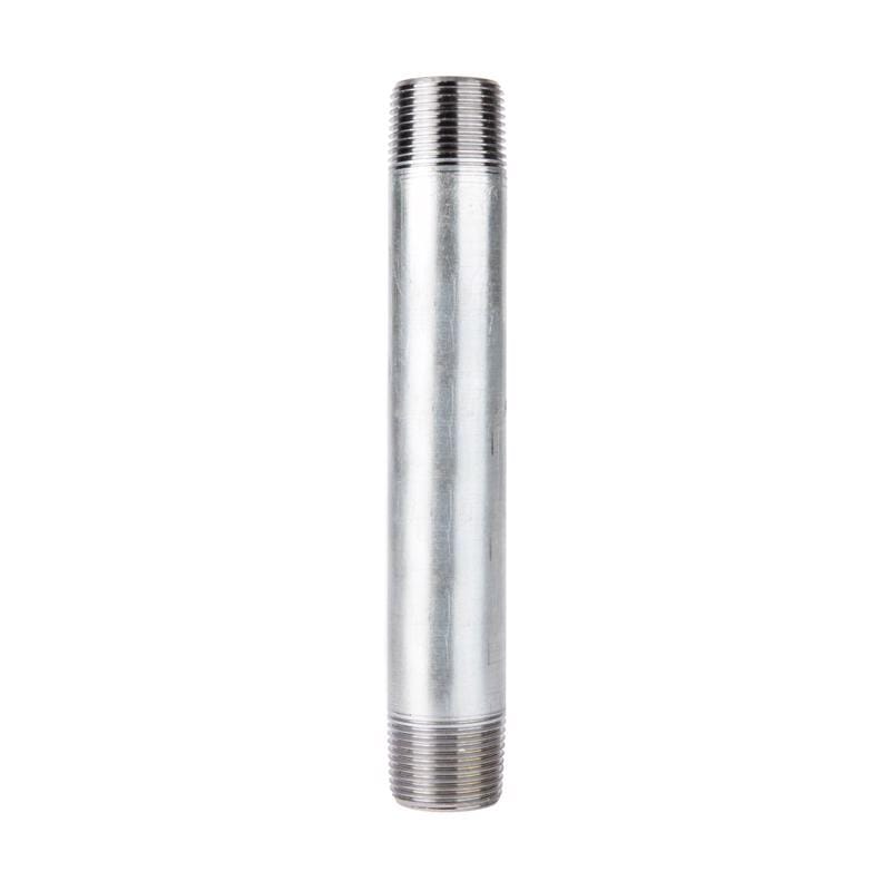 STZ Industries 3514X8 4 in. MIP each X 4 in. D MIP Galvanized Steel 8 in. L Nipple