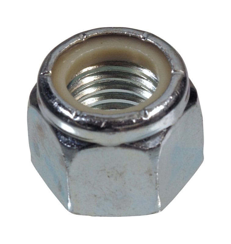 Hillman 915492 M6-1.00 mm Zinc-Plated Steel Metric Nylon Lock Nut 50 pk