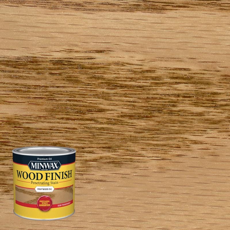 Minwax 224104444 Wood Finish Semi-Transparent Fruitwood Oil-Based Penetrating Wood Stain 1/2 pt