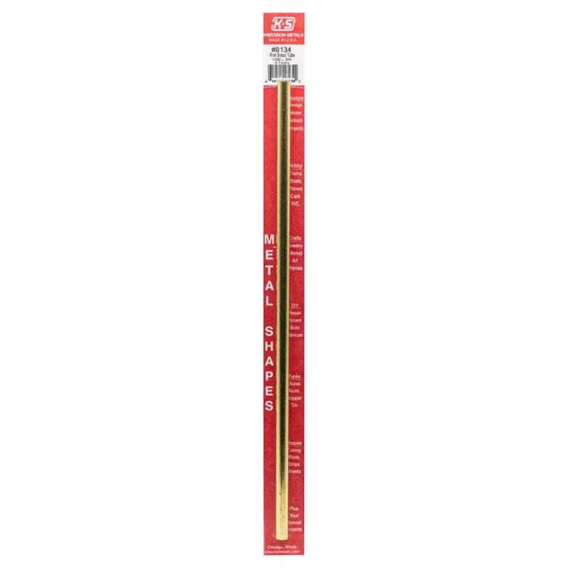 K&S 8134 11/32 in. D X 12 in. L Round Brass Tube 1 pk