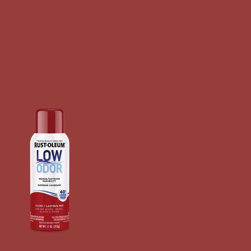 Rust-Oleum 388247 Low Odor Gloss Ladybug Red Spray Paint 11 oz