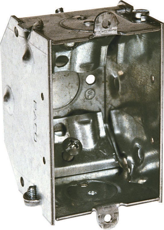 Raco 473 10-1/2 cu in Rectangle Steel 1 gang Switch Box Gray