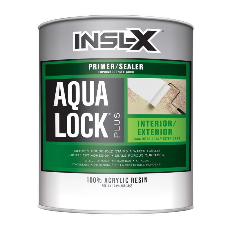 Insl-X AQ0400099-04 Aqua Lock White Flat Water-Based Acrylic Primer and Sealer 1 qt