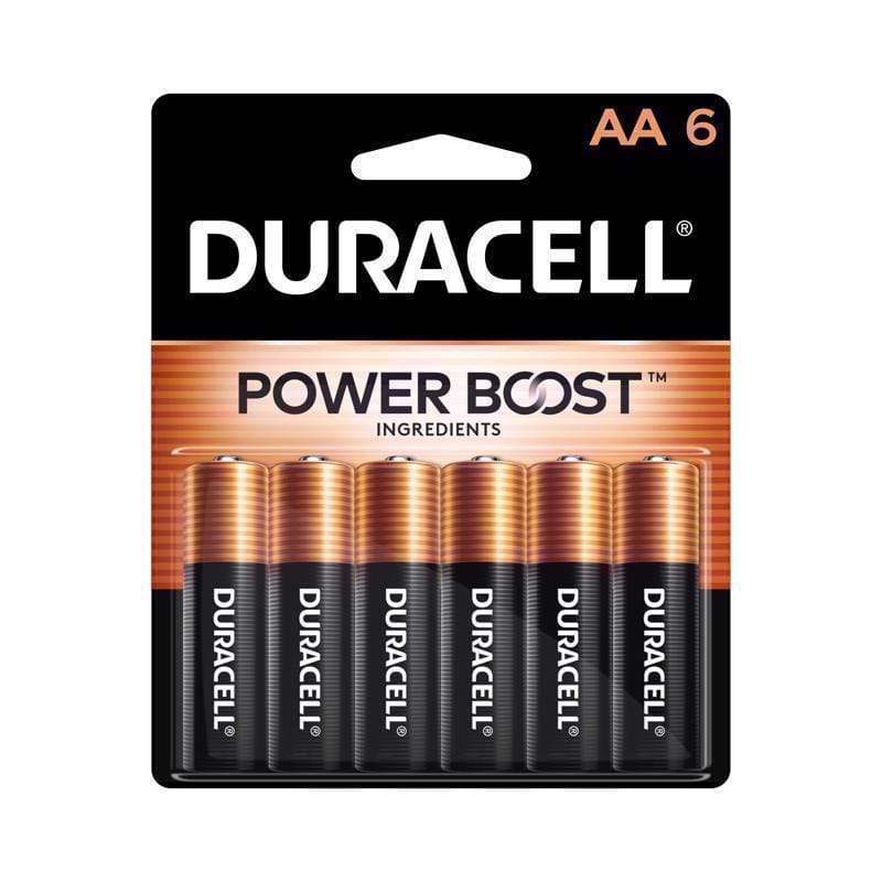Duracell MN1500B6 Coppertop AA Alkaline Batteries 6 pk Carded