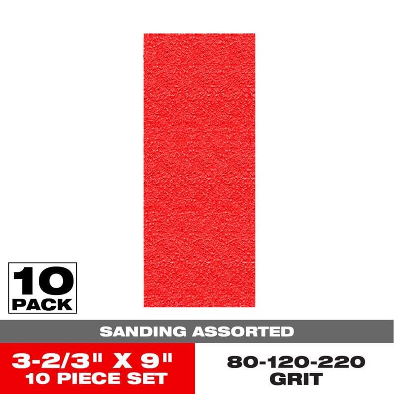 Diablo DCS323ASTS10G 9 in. L X 3-2/3 in. W Assorted Grit Aluminum Oxide Sanding Sheet 10 pk