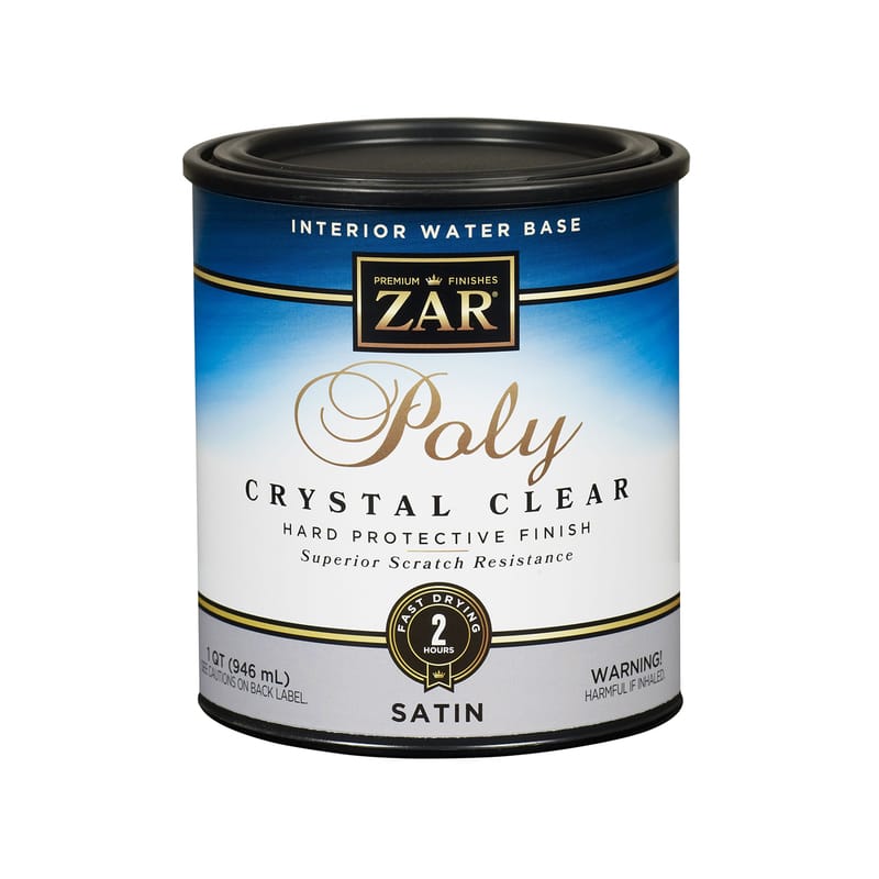 Zar 832673 Aqua Satin Clear Water-Based Polyurethane 1 qt