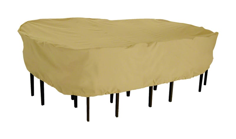 Classic Accessories 58262 Terrazzo 23 in. H X 82 in. W X 106 in. L Brown Polyester Dining Set Cover