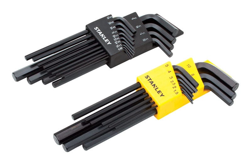 Stanley 85-753 Multi-Size Metric and SAE Long Arm Hex Key Set 22 pc