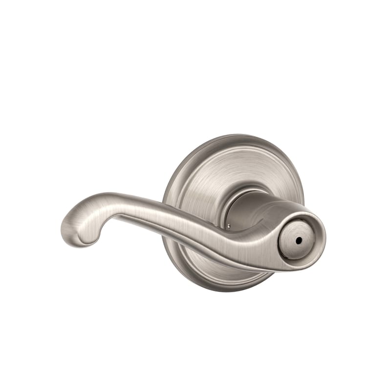 Schlage F40FLA619 Flair Satin Nickel Privacy Lever