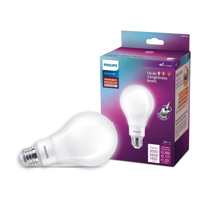 Philips 576363 A21 E26 (Medium) LED Bulb Soft White 100 Watt Equivalence 1 pk