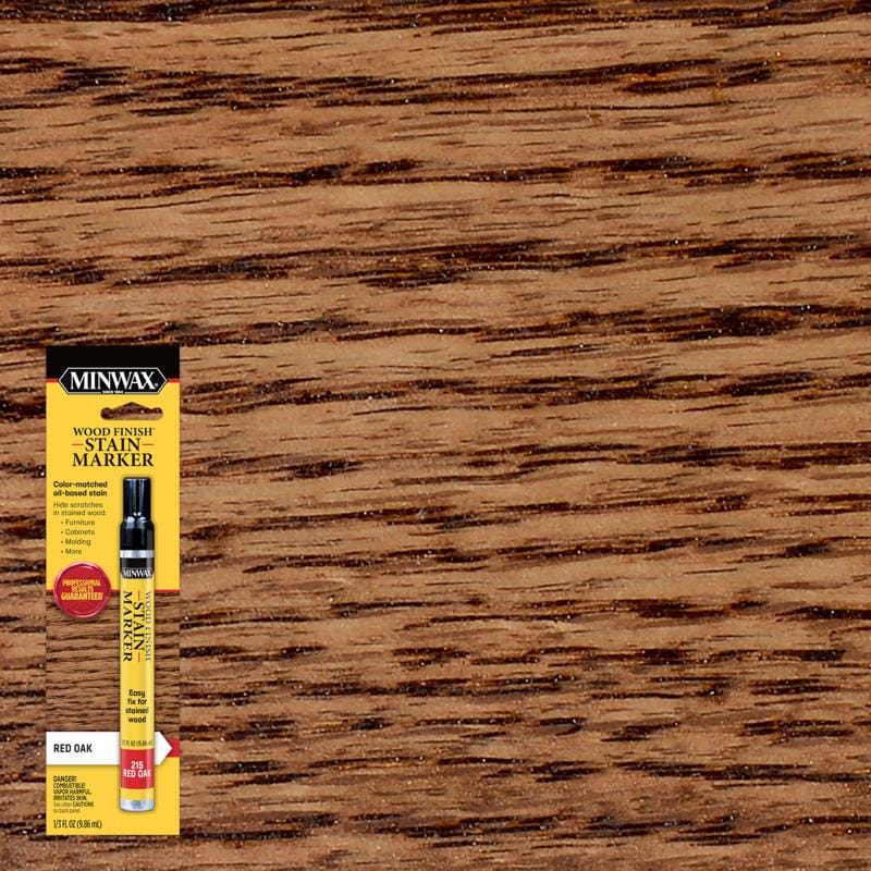 Minwax 63483000 Wood Finish Stain Marker Semi-Transparent Red Oak Oil-Based Stain Marker 1/3 oz