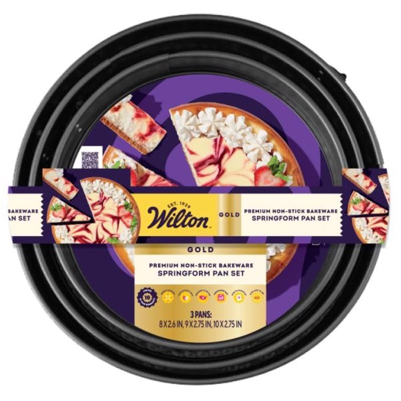 Wilton 191011493 Gold Set Springform Pan Set Black 3 pc
