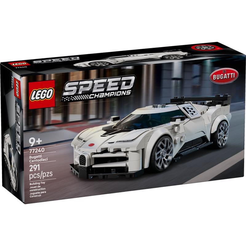 Lego 77240 Speed Champions Bugatti Centodieci Hyper Sports Car Building Set Multicolored 291 pc
