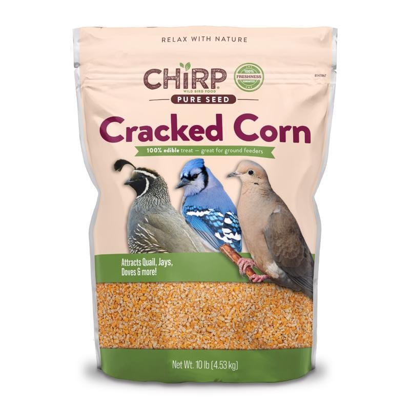 Chirp 17401 Pure Seed Cracked Corn Wild Bird Food 10 lb