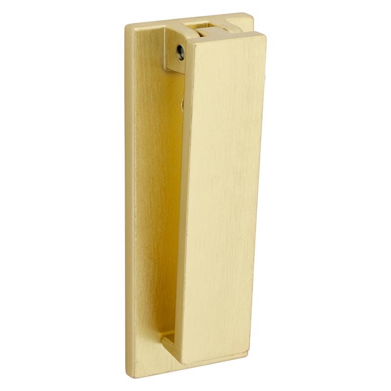 National Hardware N336-705 Reed 4.75 in. L Brushed Gold Brass Door Knocker