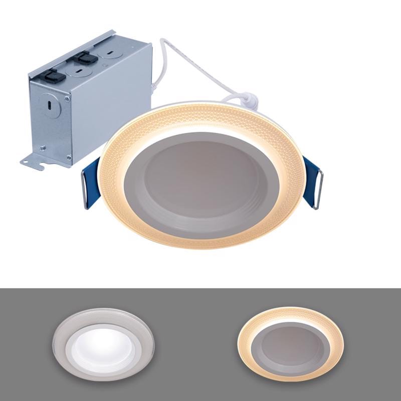 Halo RLNL4079FSD2W1 White 4 in. W LED Canless Recessed Downlight 9.5 W