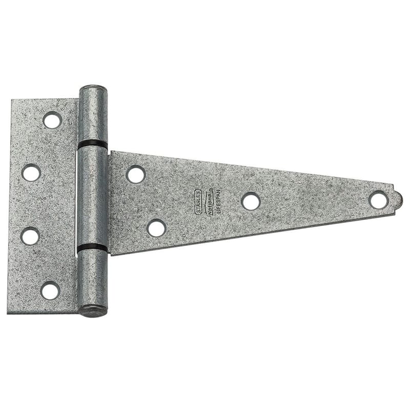 National Hardware N129-452 6 in. W X 6 in. L Galvanized Silver Steel Heavy Duty T Hinge 2 pk