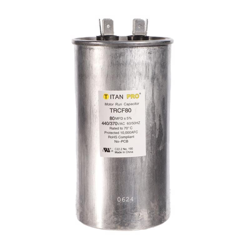 Titan Pro TRCF80 80 MFD 440 V Round Run Capacitor