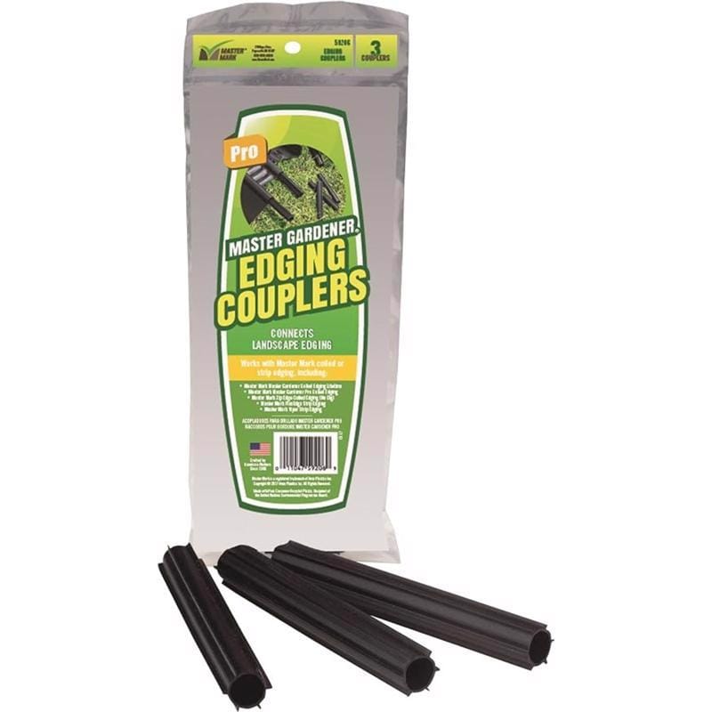 Master Mark 59206 Pro 3 in. L X 8 in. H Plastic Black Edging Coupler Kit