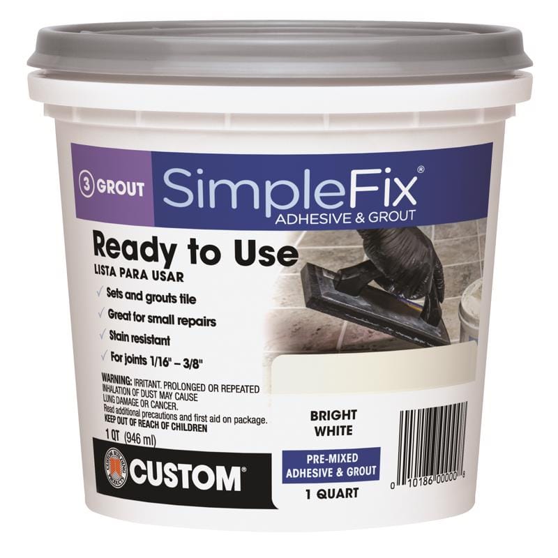 Simplefix TAGWQT Custom Building Products SimpleFix Indoor White Grout 1 qt