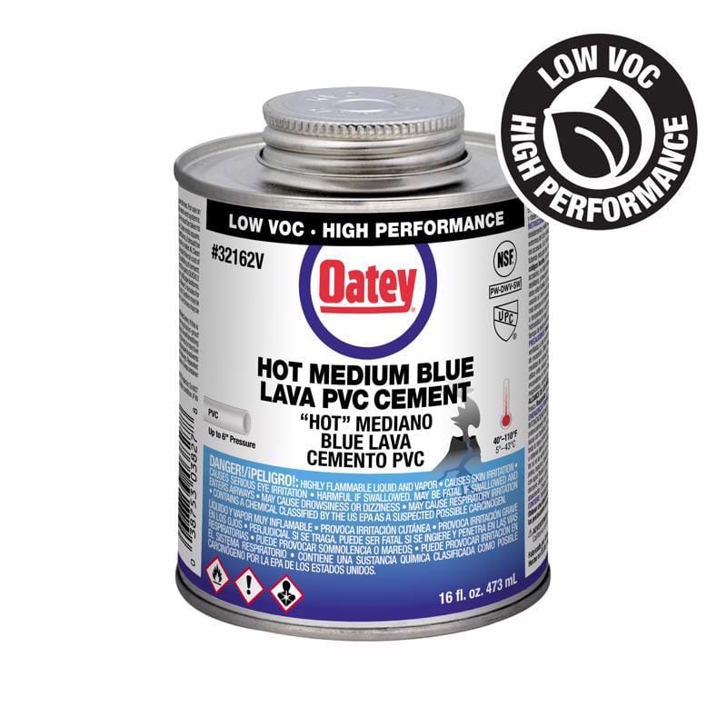 Oatey 32162V Blue Cement For PVC 16 oz