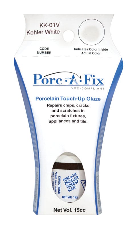 Porc-A-Fix KK-1V Porcelain Kohler White Touch-Up Glaze 15 cc