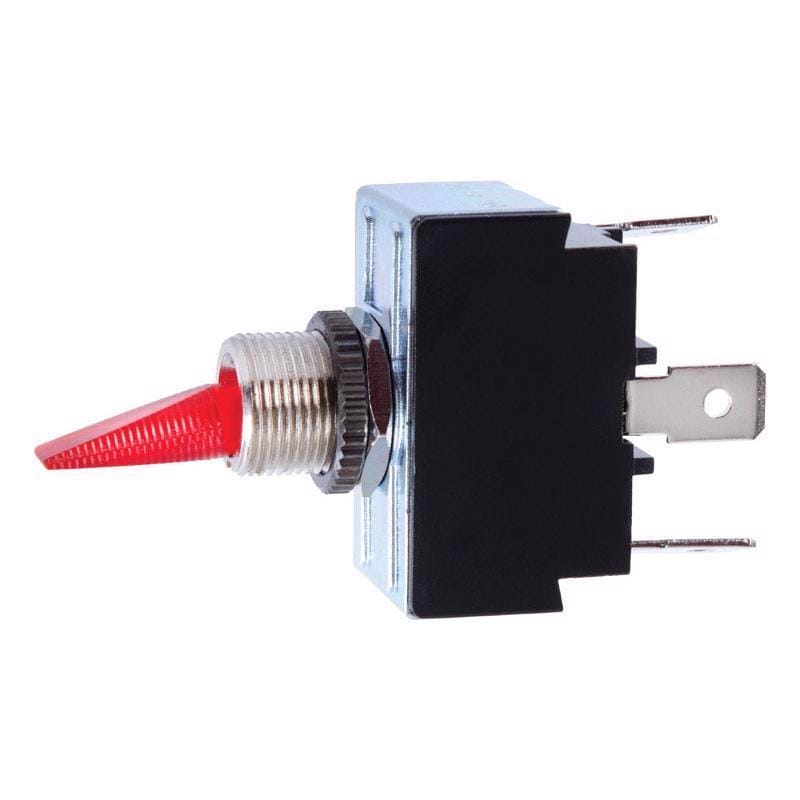Jandorf 61111 21 amps Single Pole Toggle Automotive/Marine Switch Red/Silver 1 pk