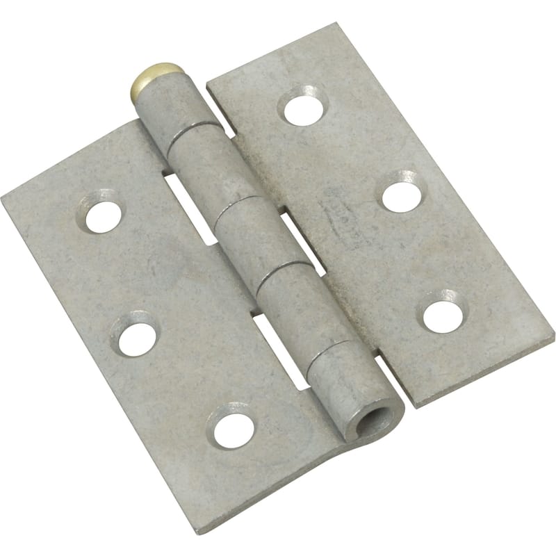 National Hardware N208-850 2-1/2 in. W X 3 in. L Galvanized Silver Steel Broad Hinge 2 pk