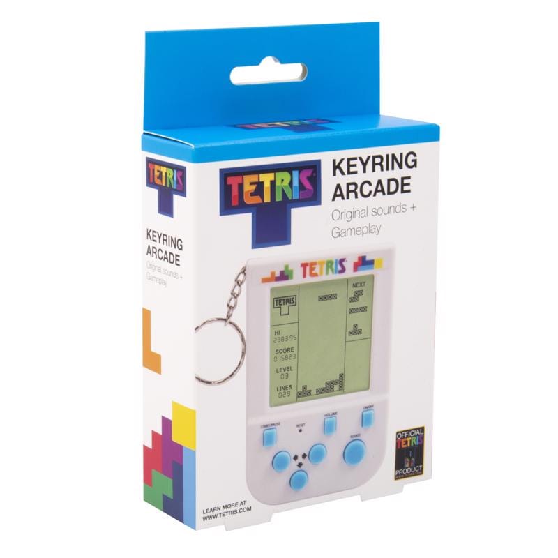 Fizz 320031 Tetris Key Ring Arcade Game White