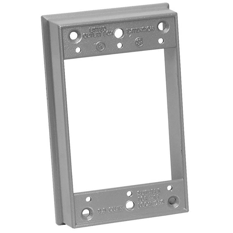 Sigma Engineered Solutions 14223 New Work 9.5 cu in Rectangle Metallic Extension Ring Gray