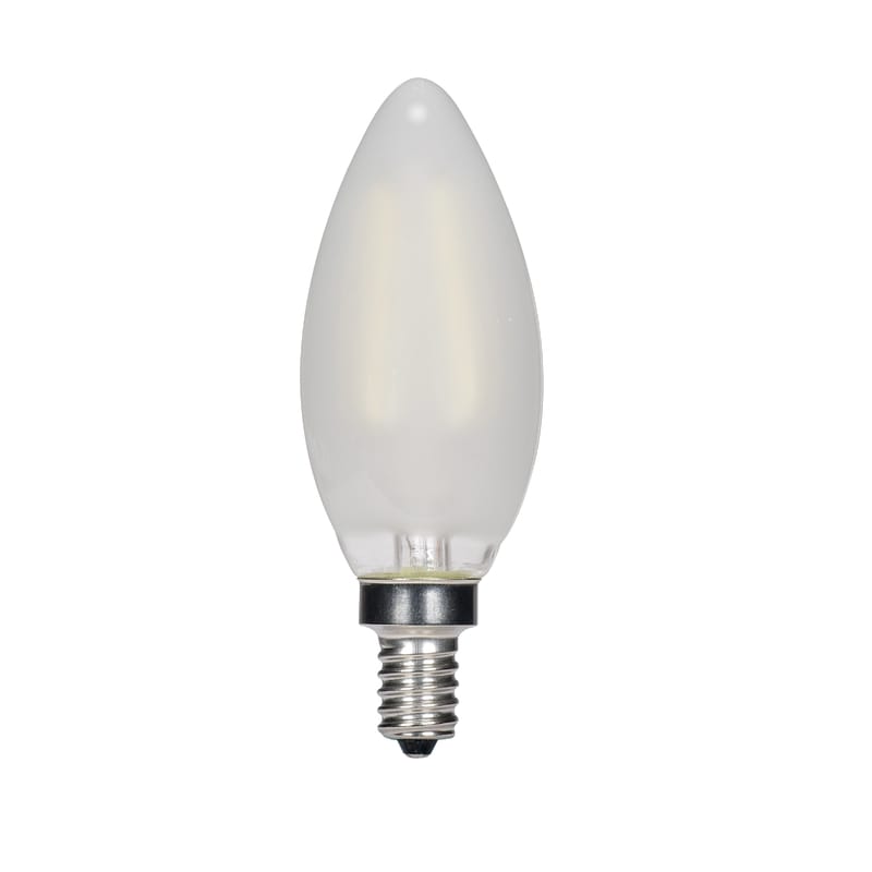 Satco S21823 B11 E12 (Candelabra) Filament LED Bulb Warm White 40 Watt Equivalence 2 pk