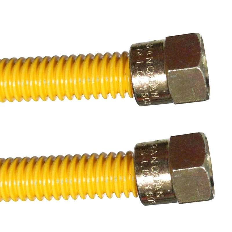 Dormont 0241652 1/4 in. Flare Sizes X 3/8 in. D Flare 16 in. Corrugated Stainless Steel Gas Connector
