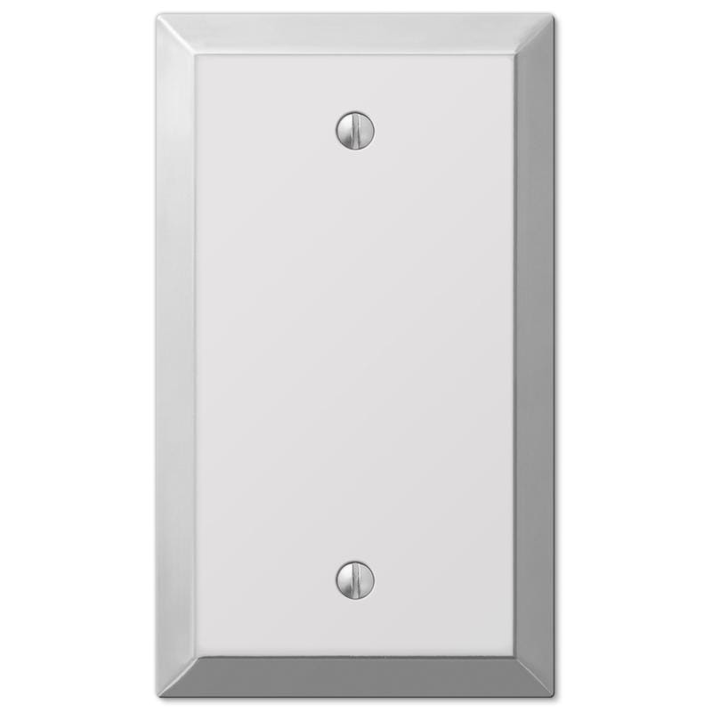 Amerelle 161B Century Polished Chrome 1 gang Stamped Steel Blank Wall Plate 1 pk