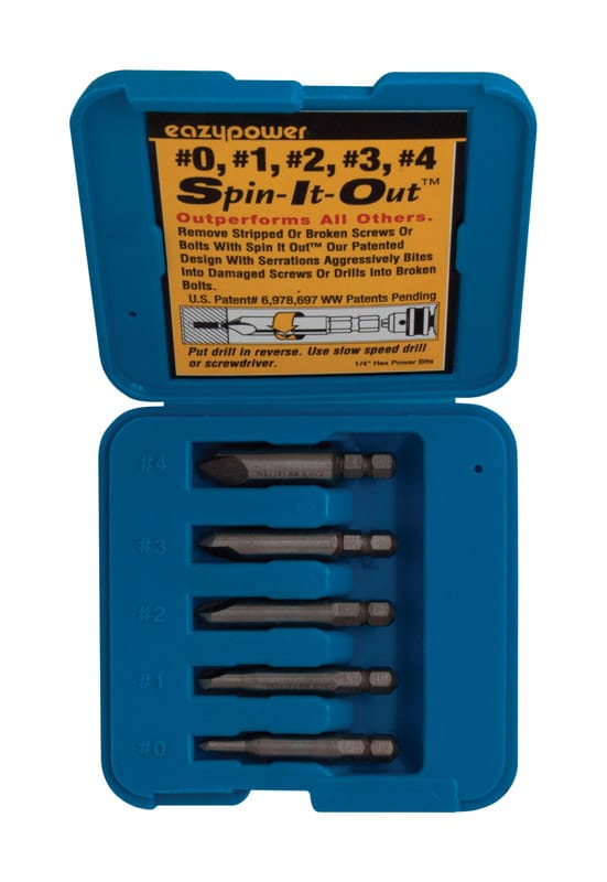 Eazypower 82681 Spin It Out Steel Screw Remover 2 in. 5 pc