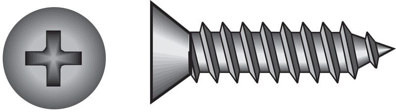 Hillman 80239 No. 14 Ga. X 1-1/4 in. L Phillips Flat Head Sheet Metal Screws 100 pk
