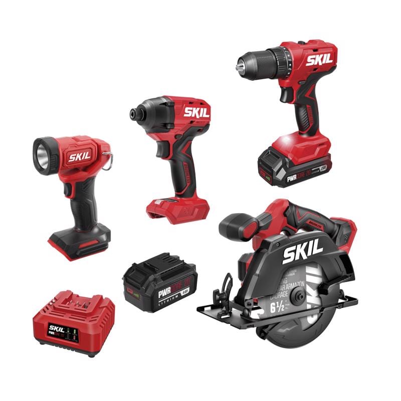 Skil CB8004B-20 Cordless Brushless 4 Tool Combo Kit