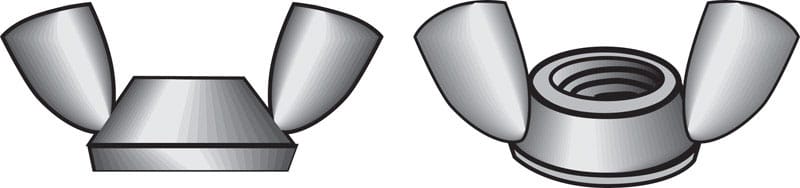 Hillman 0830006 1/4 in. Cold Forged Stainless Steel USS Wing Nut 50 pk