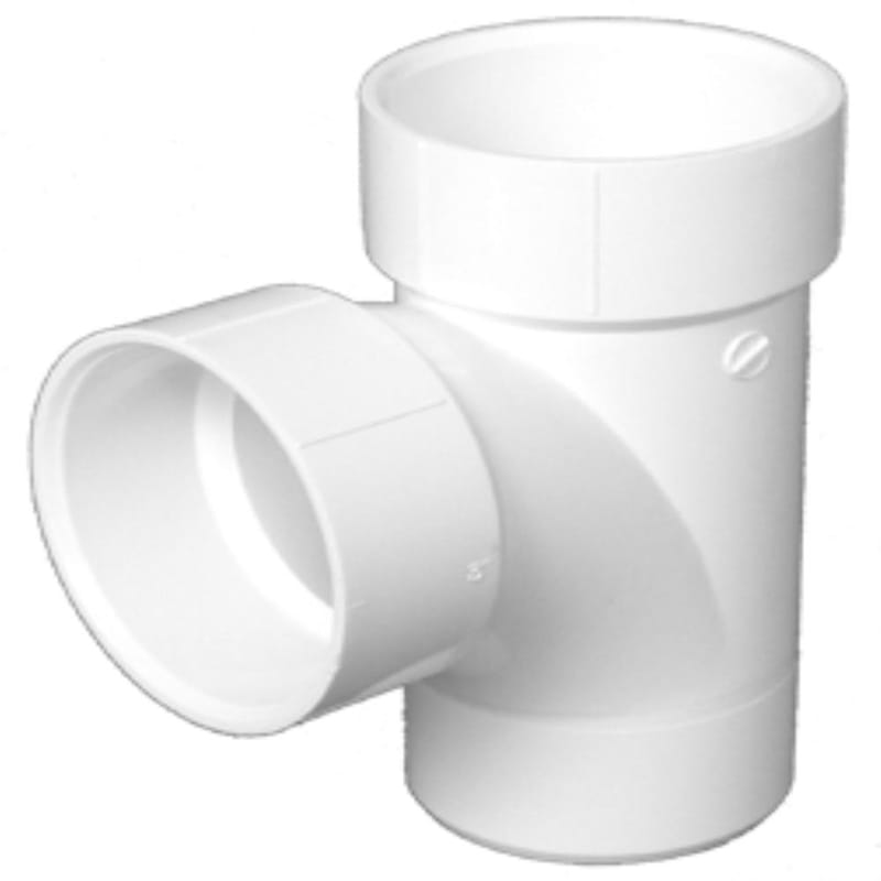Charlotte Pipe PVC 004030800 Schedule 40 2 in. Hub X 2 in. D Hub PVC Sanitary Street Tee 1 pk
