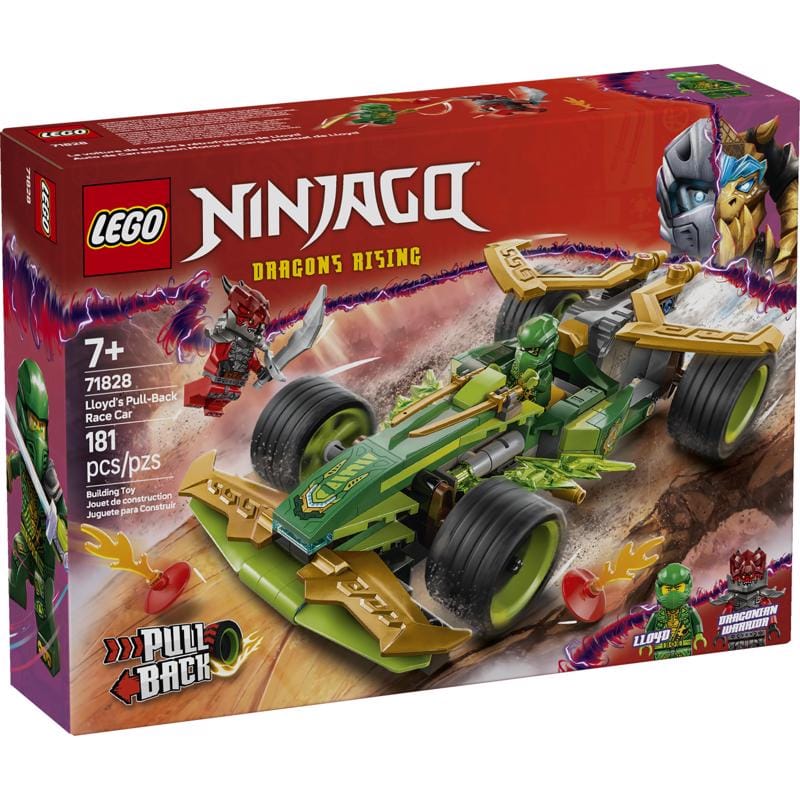 Lego 71828 Ninjago Lloyds PullBack Race Car Building Set Multicolor 181 pc