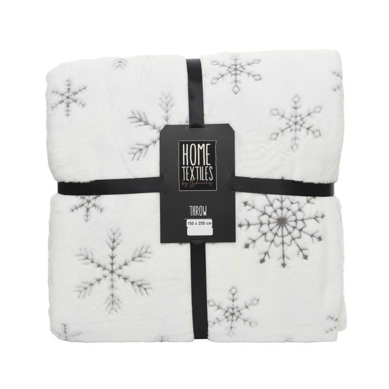 Decoris 613510 Snowflake Blanket 1 pk
