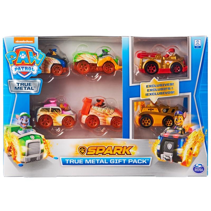 Spin Master 6059232 Paw Patrol Spark True Metal Toy Cars Multicolored 6 pc