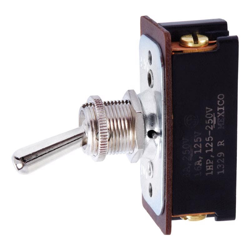 Jandorf 61170 16 amps Double Pole Toggle Power Tool Switch Black/Silver 1 pk